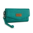 thumbnail image 3 of Wrangler Woman Wallet Large Phone Wristlet Women's Wallets, Card Cases & Money Organizers Trifold Wristlet Wallet with Coin Purse and Rfid Lining, Turquoise, 3 of 7