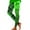 Light Green, variant on St. Patrick's Day Leggings for Women Trendy Checkered and Shamrock Printed Stretch Yoga Pants High Waisted Slim Fitting Sports Fitness Casual Leggings White XL