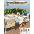 thumbnail image 5 of Outdoor Tablecloths with Umbrella Hole & Zipper, Pink Spring Floral 54x80 Inch Tablecloth Rectangle, Wooden Elegant Farmhouse Botanical Waterproof Table Cloth, Patio/Pool/Picnic Table Covers, 5 of 8