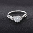 thumbnail image 3 of solitaire jewels Twisted Shank 1.5CT Round Moissanite Hidden Halo Engagement Ring For Women, 14K Yellow Gold, 3 of 7