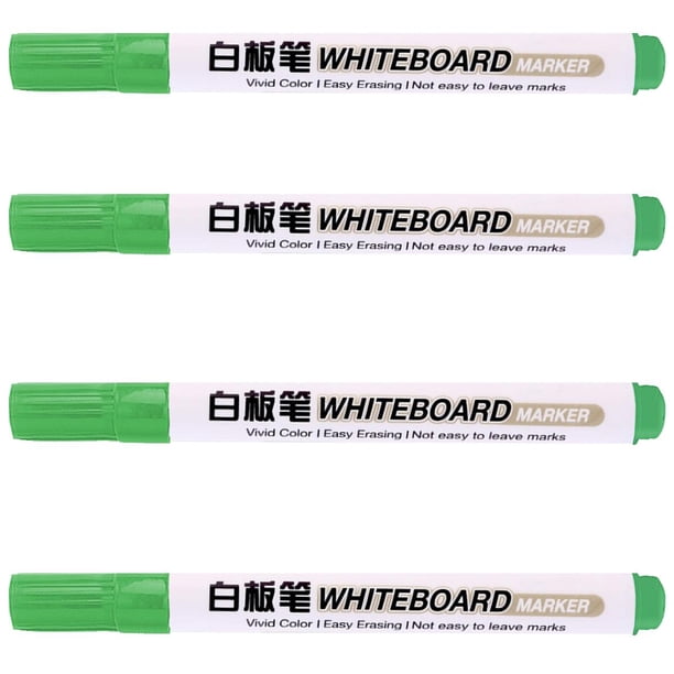Plumon Verde de Agua VentDepot MarkerGreen 4 Pzas Verde Marcador para Pizarron Punta Redonda Mediana MXMRA-004