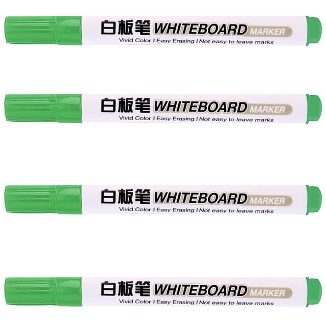 Plumon Verde de Agua VentDepot MarkerGreen 4 Pzas Verde Marcador para Pizarron Punta Redonda Mediana MXMRA-004