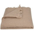 thumbnail image 4 of Northlight Light Coffee Throw Blanket with Fringe 50" x 60", 4 of 6