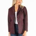 thumbnail image 3 of Howard's S/M Ruby Houndstooth Long Sleeve Brushed Jersey Stretch Blazer for Women, 3 of 5