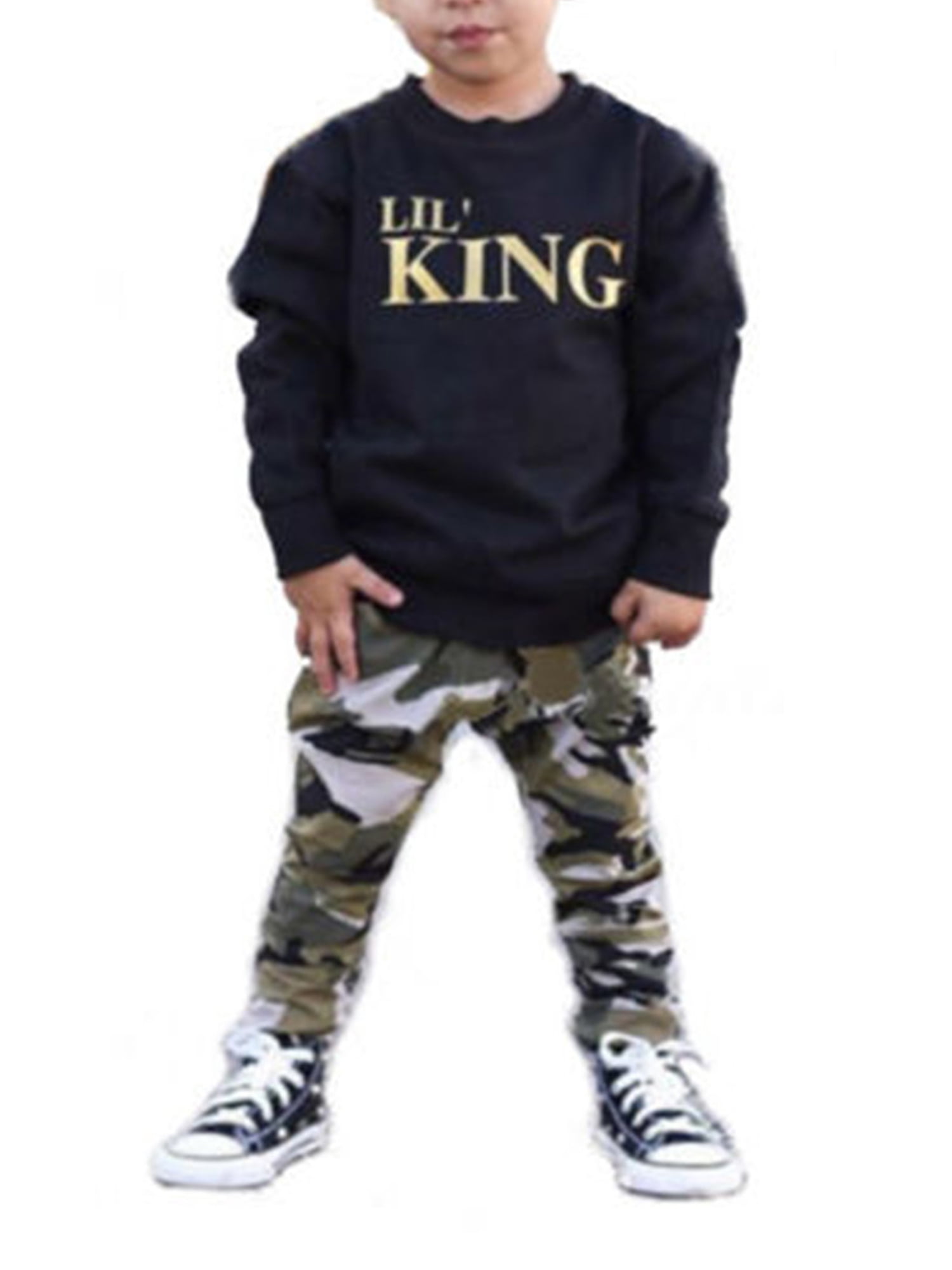 Details about   2pcs Toddler Baby Boys Long Sleeve Camouflage Tops+Pants Kids Casual Clothes Set 