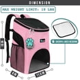 thumbnail image 2 of PetAmi Premium Pet Carrier Backpack, Pink, 2 of 8