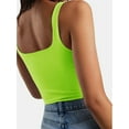 thumbnail image 4 of Womens Sleeveless Tanks Strappy Square Neck Skinny Cami Tops Basic Workout Fitness Crop Tank Top, 4 of 6