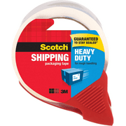 Scotch Heavy Duty Shipping Packaging Tape, 1.88" x 54.6 Yards, 3" Core, Clear, Great for Packing, Shipping & Moving, 1 Roll, Dispensered (3850-RD)