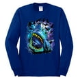 thumbnail image 2 of Great White Shark Species in Ocean | Mens Fishing Long Sleeve T-Shirt, Royal, 3XL, 2 of 3