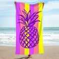 thumbnail image 6 of LACKUST Purple Pineapple Beach Towel - Quick-Dry Sandproof 140x70cm Microfiber for Travel & Camping, 6 of 6