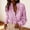 *Pink, variant on Women's Gingham Ruffled Blouse,Ladies Breathable Button Down Shirt,Dressy Daily Tops For Women,Black,Size XL