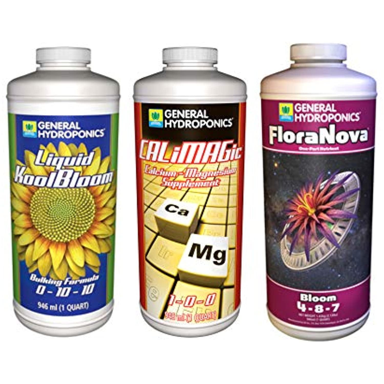 General Hydroponics GLCMBX0026 FloraNova Bloom, Liquid KoolBloom, And ...