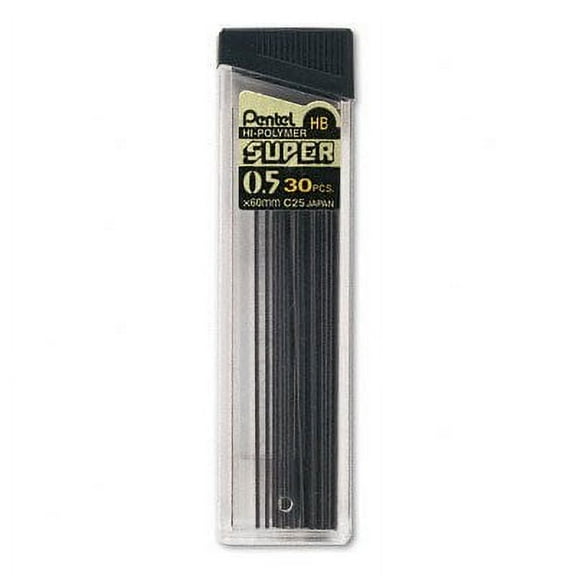 Super Hi-Polymer Lead Refill, 0.5Mm, 30 Leads/Tube [Set of 4]