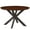 Dark Walnut, variant on LeisureMod Ravenna 47" Round Dining Table, Natural Wood Top with Black X-Shaped Metal Base, Modern Kitchen or Dining Room Furniture for 2–4 People, Natural Wood