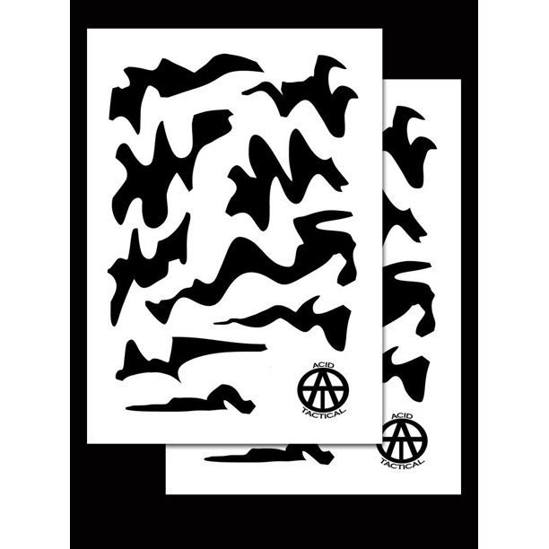 2 pack mylar camo stencils camouflage gun paint duracoat cerakote woodland walmart com