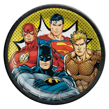 Justice League 'Heroes Unite' Large Paper Plates (8ct)