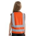 thumbnail image 2 of Alvivi Children Safety Vest Visibility Personalized Vest Volunteer Cycling Skiing Riding Waistcoat with Reflective Strip A Orange 10-12, 2 of 7