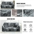 thumbnail image 5 of 1 2 3 4 Seater Printed Sofa Cover Couch Slipcover, Elastic Stretch Armchair / Loveseat / Couch Sectional Sofa Slipcover Furniture with 1 Pillowcase Protector Dog Pet, 5 of 11