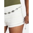 thumbnail image 4 of No Boundaries' Belted Ruffle Bloomer Shorts, 2.5" Inseam, Women's XXS-XXL, 4 of 5