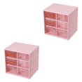 thumbnail image 1 of Bearachild Desktop Drawer Box Dustproof for Jewelry Office Cosmetics Home 6 Rejilla Rosa 2piezas, 1 of 1