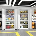 thumbnail image 3 of SOLAURA 71" Metal Garage Storage Cabinet with Locking Doors and Adjustable Shelves for Home, Office(White), 3 of 8