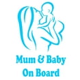 thumbnail image 2 of Walbest 1 Pcs Car Sticker - Mum Baby on Board Reflective Decals Sticker Decoration Universal Auto, 2 of 7