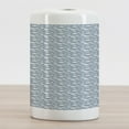 thumbnail image 2 of Rain Ceramic Toothbrush Holder, Concept Repetitive Pattern Overlapping Clouds and Rainfalls, Decorative Versatile Countertop for Bathroom, 4.5" X 2.7", Pale Blue Blue Grey, 2 of 4