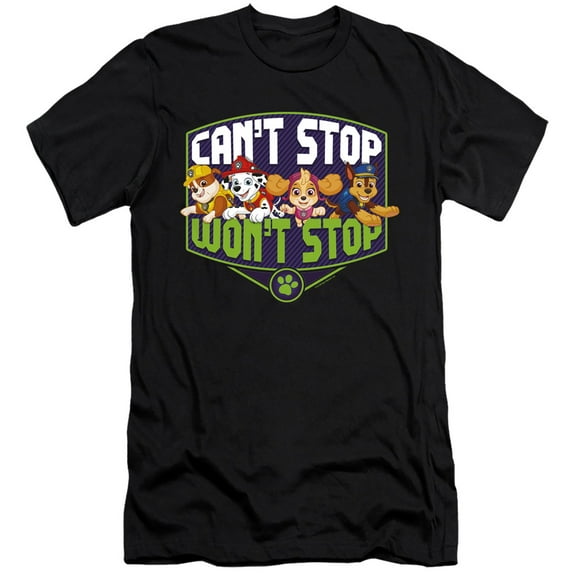 Paw Patrol Can't Stop Won't Stop Unisex Adult Canvas Brand T Shirt