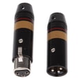 thumbnail image 3 of Mezclador plateado XLR macho hembra conectores de cable de micrófono Baoblaze conectores hembra xlr macho, 3 of 6