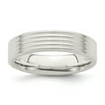thumbnail image 1 of 925 Sterling Silver 5mm Poli Fantaisie Taille 7 Bague, 1 of 4