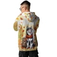 thumbnail image 5 of Welcome Fall Siberian Husky Enjoys School Time Autumn Fall Leaves All Over Print 3D Hoodie Unisex Merch Hoodies Husky Dog Lover Gifts - 02013, 5 of 6