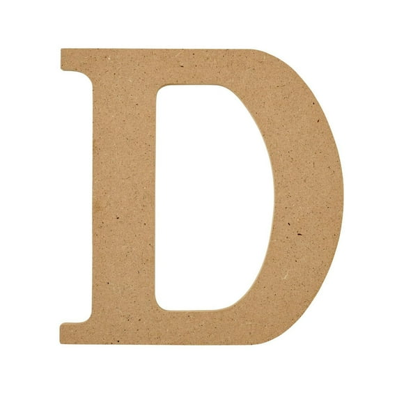 Plaid Unfinished Wood 5" Letter, D