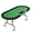 Green-Plastic Cup, variant on Foldable Poker Table Oval Casino Game Table with Deeper Cup Holders, Padded Rails, Portable Folding Legs