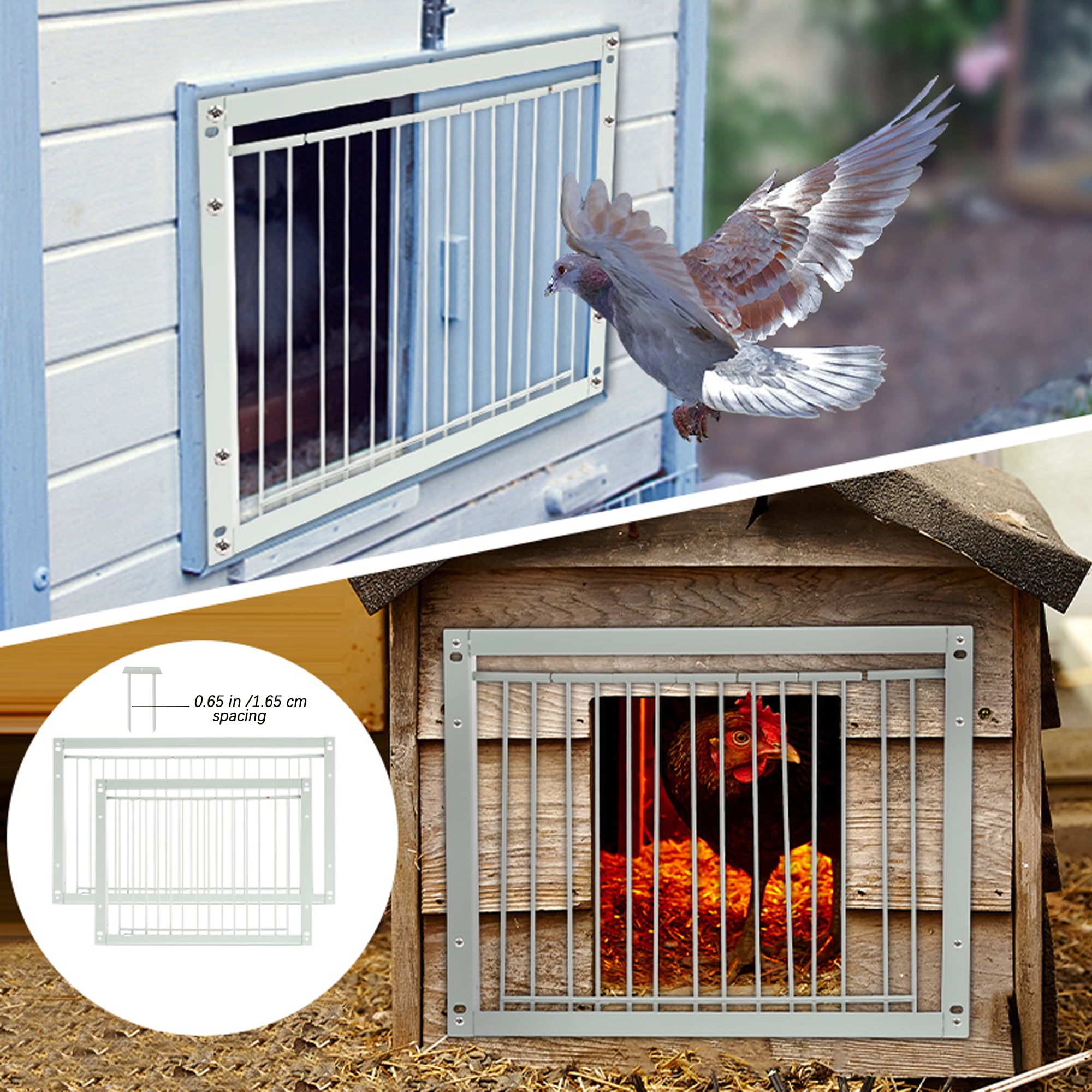 Pigeon Trap with Escape-Proof Design, Pigeon Cage with One-Way Entry, Ideal  Pigeon Coop, Chicken and Bird Trap Cage, Portable & Easy Assembly