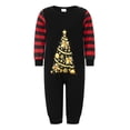 thumbnail image 2 of Conjunto de pijamas navideños familiares a juego con estampado de árbol y rayas. Pijamas de vacaciones para papá, mamá y niños., 2 of 8