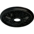 thumbnail image 3 of Ekena Millwork 18 1/8"OD x 3 1/2"ID x 2 3/4"P Edinburgh Ceiling Medallion (Fits Canopies up to 5 1/8"), Hand-Painted Jet Black, 3 of 6