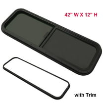 42" W X 12" H Horizontal Sliding Window with Trim for Camper RV Replacement