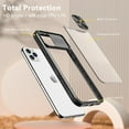 thumbnail image 5 of Phone Case for iPhone 11 Pro Max 6.5 with Tempered Glass Screen Protector Cover and Camera Cover Slide 360 Full Body Protection Slim Clear Bumper Cell Accessories iPhone11 11pro Promax i XI Plus Black, 5 of 13