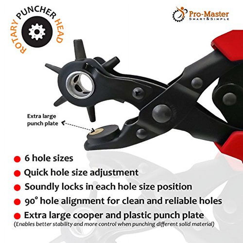 Best Leather Hole Punch Set for Belts, Watch Bands, Straps, Dog Collars,  Saddles, Shoes, Firic, DIY Home or Craft Projects. Super Heavy Duty Rotary  Puncher, Multi Hole Sizes Maker Tool, 3 Yr