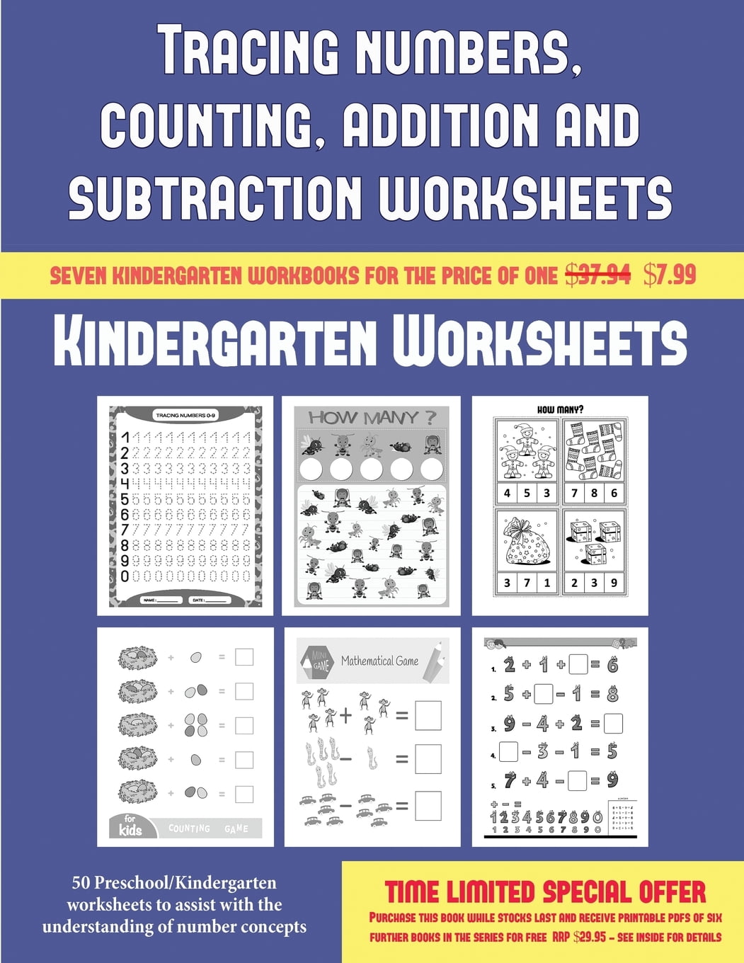 Kindergarten Worksheets: Kindergarten Worksheets (Tracing Numbers