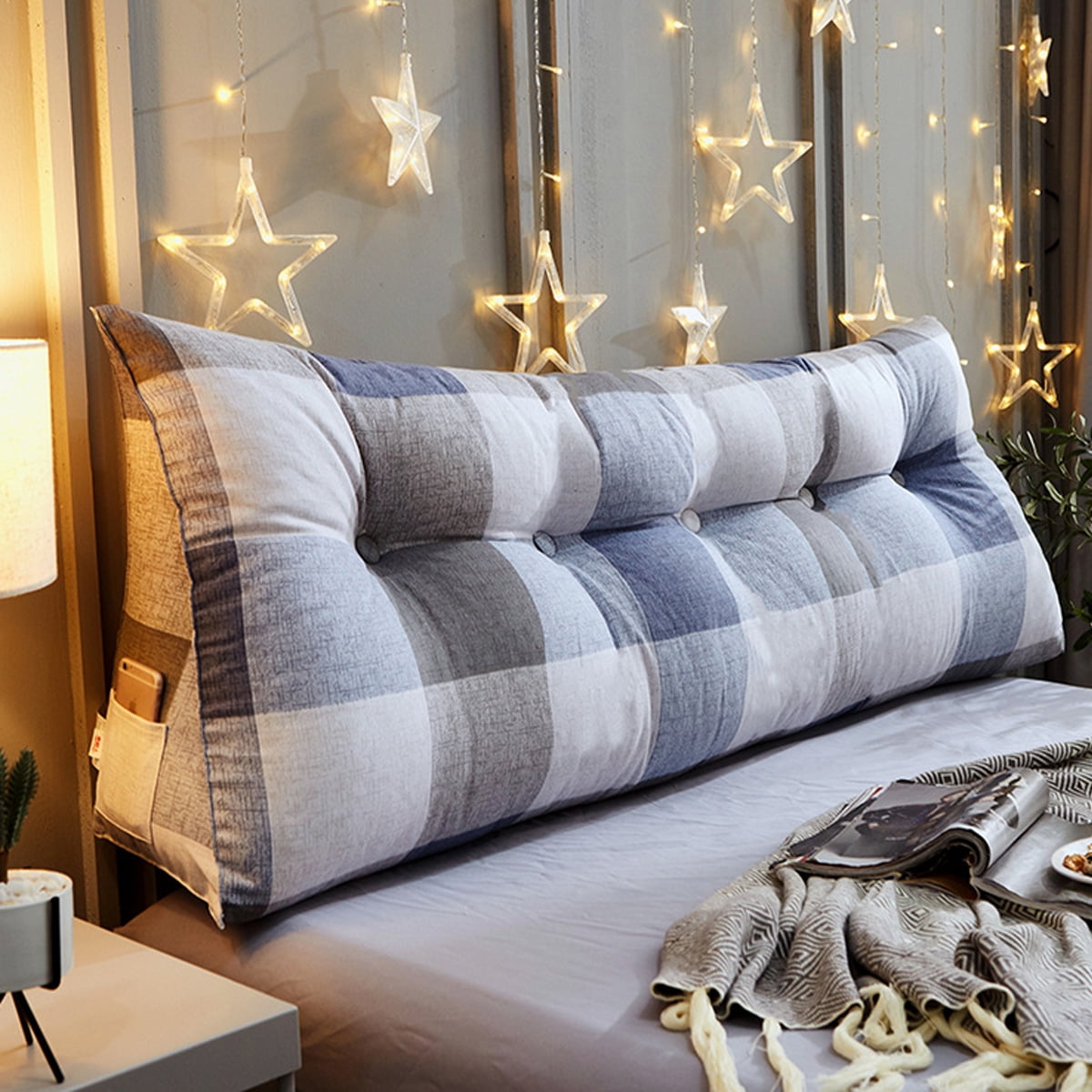 Triangular Reading Pillow Large Bolster Headboard Backrest Positioning