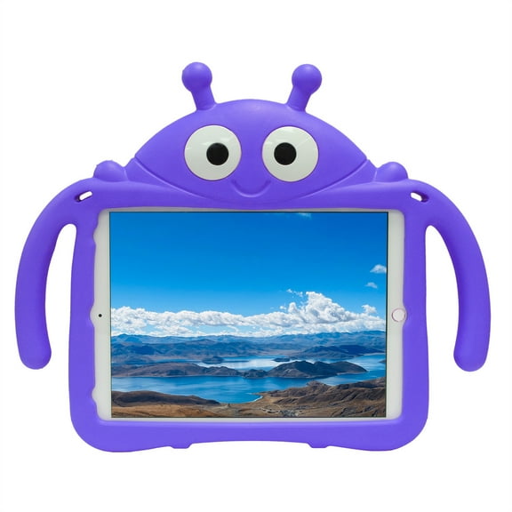 K-Lion for iPad 9th/8th/7th Generation Cute Case, iPad 10.2 inch Case for Kids, Beetle Design Handle Stand Durable Shockproof Protective Case Cover for iPad 9th/8th/7th Gen 10.2",Purple