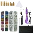 thumbnail image 1 of Rhinestone Applicator Pen, 7-in-1 Hot Fix Crystal Setting Tool with Tweezers, Handheld Rhinestone Paster for DIY Clothing Crafts, 1 of 5