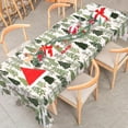 thumbnail image 5 of Christmas Tablecloth Green Xmas Tree Table Cloth Washable Forest Table Cover for Winter Holiday Party Picnic Dining Table Decoration, 60 x 102 Inch, 5 of 6