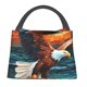 thumbnail image 1 of Balery Textured Bald Eagle Bolsa de Aislamiento Portátil – Bolsa de Almuerzo con Forro de Aluminio Mejorado, Funda Impermeable y Fácil de Limpiar para Picnic y Caja de Almuerzo, 1 of 6