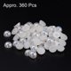 thumbnail image 3 of Cuentas de media perla ABS Unique Bargains 60uds 8mm Resina plano Reverso perlas Brillantes Colorido blanco, 3 of 5