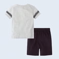 thumbnail image 5 of TOWED22 Toddler Baby Boy Summer Outfit 1-5T Baby Boy Clothes Short Sleeve T-Shirts Top + Shorts 2Pcs Boy Clothing Casual Set(Light Gray,4-5 Y), 5 of 5