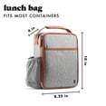 thumbnail image 6 of Acorn St by Fit & Fresh Vertical Insulated Reusable Lunch Bag for Men, Women, Kids, Steel, 6 of 17