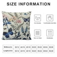 thumbnail image 6 of Nawypu Summer Pillow Covers Set of 2,Navy Blue Wild Flower Plant Throw Pillows Case,Seasonal Floral Outdoor Decorative Square Farmhouse Decor Cushion Covers for Home Sofa Bed Couch, 6 of 6