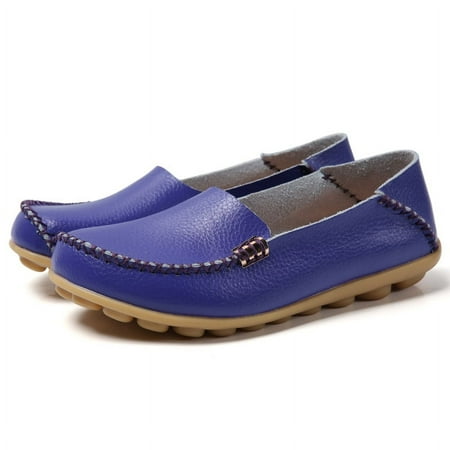 Going Outfits - DUOYANGJIASHA Women s Comfortable Loafers Casual Round Toe Moccasins Wild Driving Flats Soft Walking Shoes Women Slip On-purple43